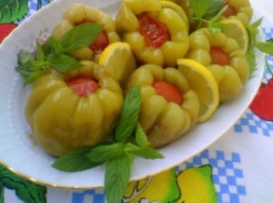 Lahanalı Biber Dolması