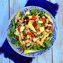 Diyet Enginarlı Kuru Fasulye Salatası Tarifi 12